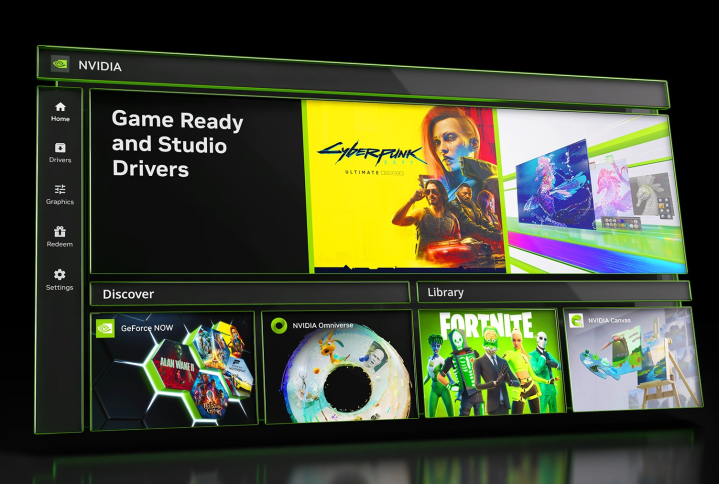 Nvidia 应用程序的屏幕截图。